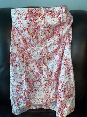 Free People White Floral Mini Dress Pink/Rose Confetti Combo